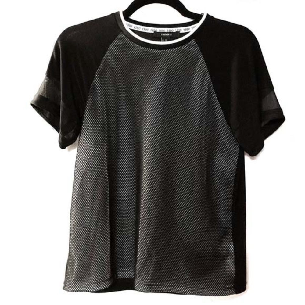 90s Inspired Mesh T-Shirt Top